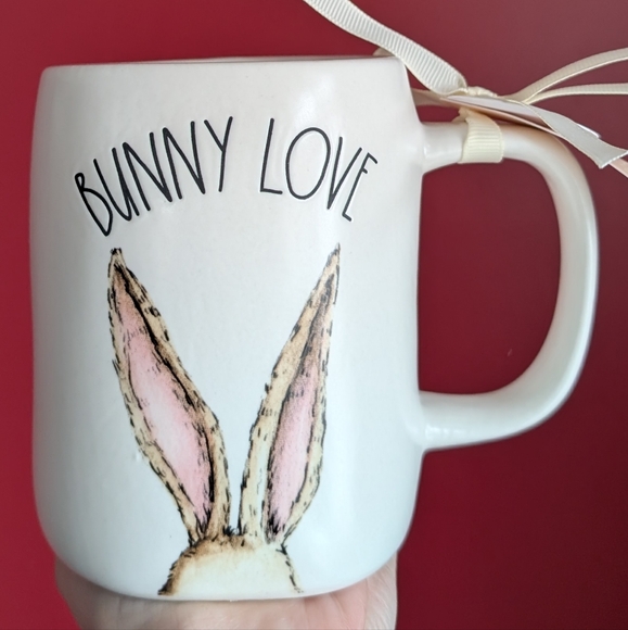 Rae Dunn Other - ❌SOLD❌Rae Dunn BUNNY LOVE Easter Mug with Bunny Ears Graphic 🐰
